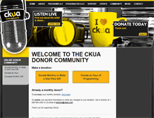 Tablet Screenshot of donate.ckua.com